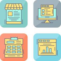 Mobile Shop and Search Product Icon vector