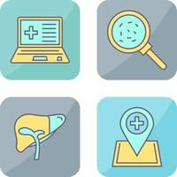 Laptop and Analytics Icon vector