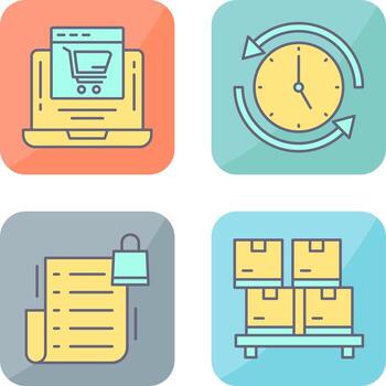 Add to Cart and Run time Icon vector
