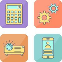 Calculator and Setting Icon vector