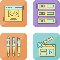 Web Coding ND Server Icon vector