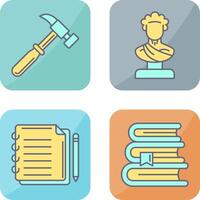 Hammer and Statue Icon vector