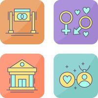 Wedding and Genders Icon vector