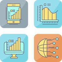 Mobile and Bar Chart Icon vector