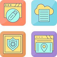 Sheet and Usb Flash Drive Icon vector