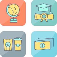 Globe and Graduation Icon vector