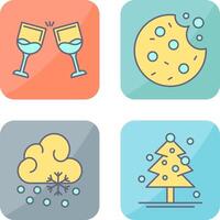 Wine and Cookie Icon vector