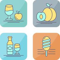 Healthy and Apricot Icon vector