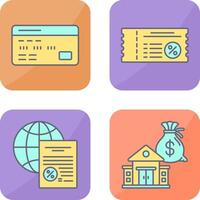 Debit Card and Voucher Icon vector
