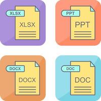 XLSX and PPT Icon vector