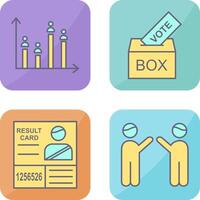 Giing Vote and Candidate and Graph Icon vector