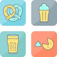 Pretzel and Pint of Beer Icon vector