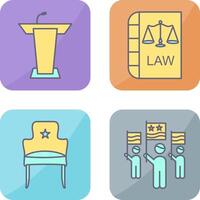 Podium and Law Icon vector