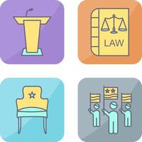 Podium and Law Icon vector