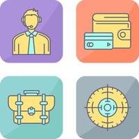 Customer Support and Wallet Icon vector