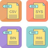 CSV and SYS Icon vector