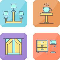 Lamp and Coffee Table Icon vector