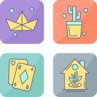 Origami and Cactus Icon vector