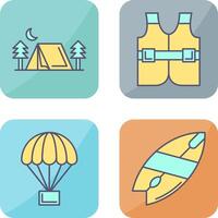 Tent and Life Icon vector