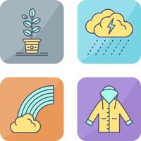 Planting and Rainy Day Icon vector