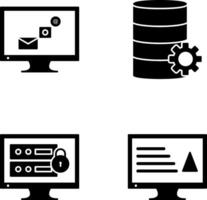 digital marketing and database management Icon vector