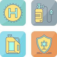 Helipad and Oxygen Icon vector