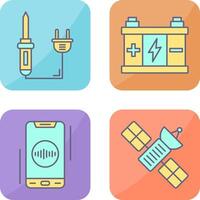 Soldering and Battery Icon vector