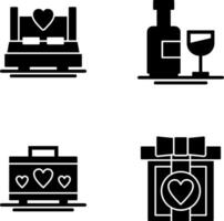 Double and Wine Bottle Icon vector