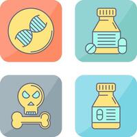 Dna and Tablets Icon vector