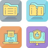 Folder and Compressed Icon vector