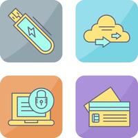 Usb and Cloud Icon vector