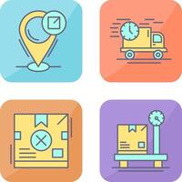 fast delivery and location Icon vector