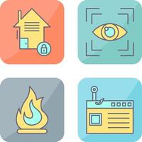 Real Estate and Eye Scan Icon vector