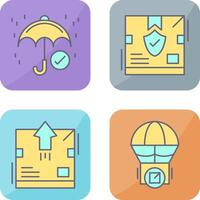 keep dry and delivery box Icon vector