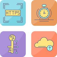 Https and Alarm Icon vector