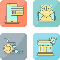 Cashless Payment and Mail Coin Icon vector