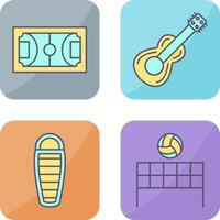 Football and Guitar Icon vector