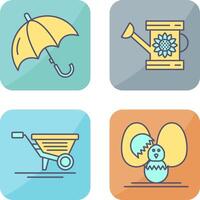 Umbrella and Watering Icon vector