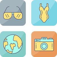 Sun Glasses and Swim Icon vector