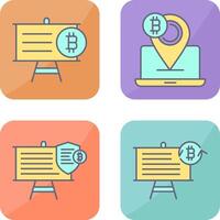Presentation and Laptop Icon vector