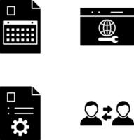 content planning and web support Icon vector