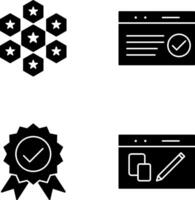 reputaion management and qc passed Icon vector