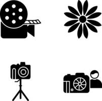 reel and flower Icon vector