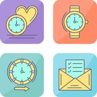 Love and Wrist Watch Icon vector