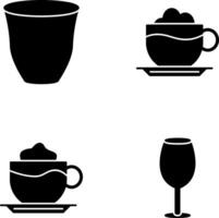 Café exprés y moca icono vector