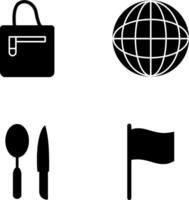 handbag and globe Icon vector