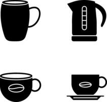 mug and kettle Icon vector