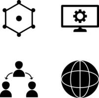 nodes and network setting Icon vector