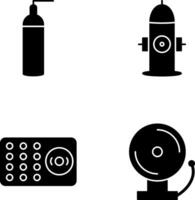 hydrant and oxygen tank Icon vector