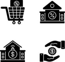 Shopping Tax and estate Icon vector